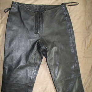 black leather pants like new